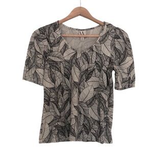 Worthington Black & White Patterned Blouse